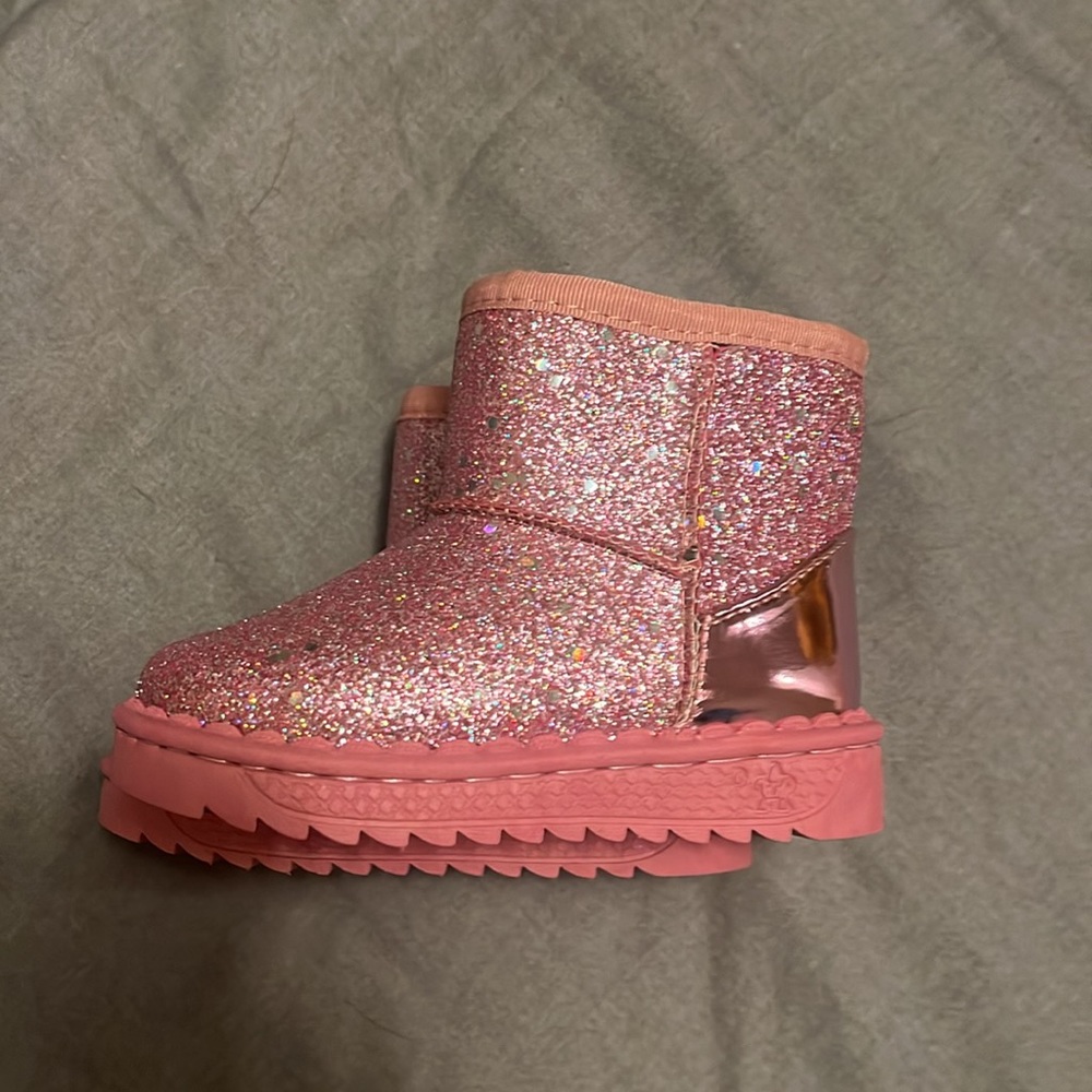 Pink Glitter Boots